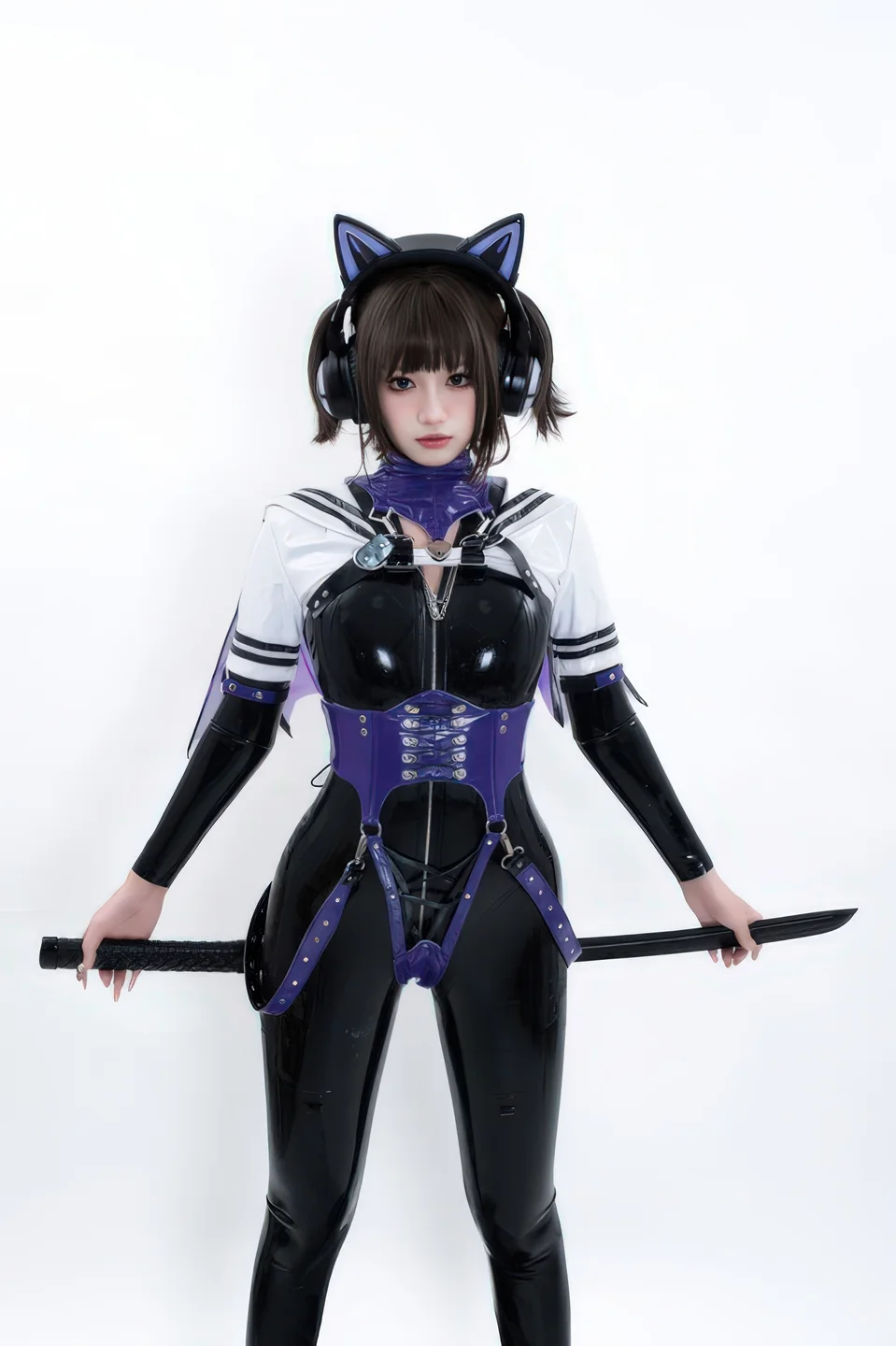 柒柒要乖哦 - No.066 白棚胶衣 [78P-231MB] tg@simisebaisi 【丝足阁】004.webp